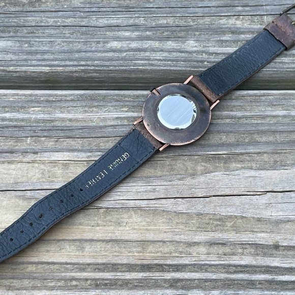 Rare Vintage Fossil Wrist Watch Brown Leather Band Analog - Picture 9 of 11